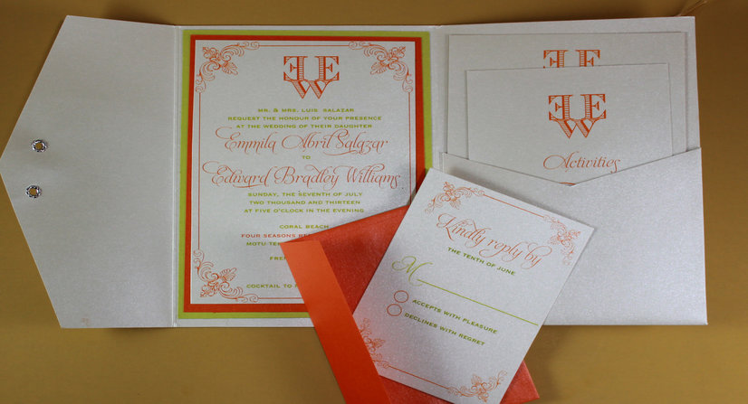 pocketfold wedding invitations