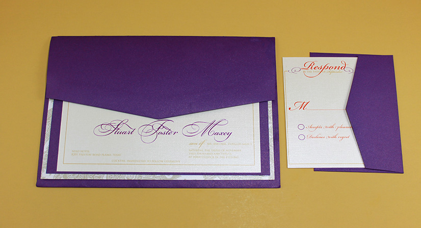three layer wedding invitations